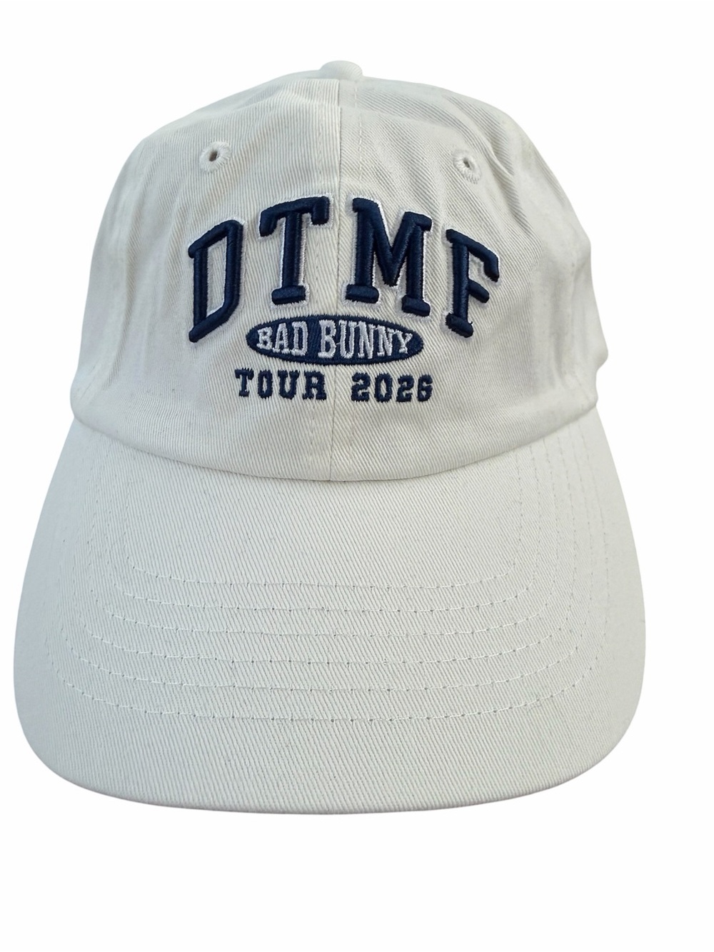 DTMR Tour 2026 White Baseball Cap original merch Bad Bunny